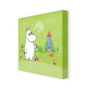 Moomin Canvas Print - Birthday Button - Green