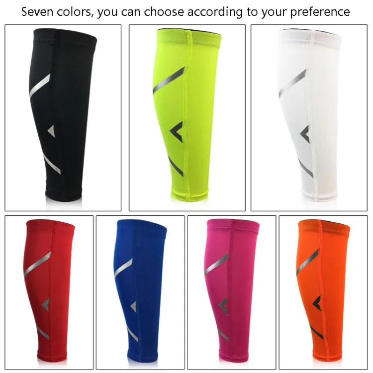 1 Pair Sports Breathable Compression Calf Sleeves Riding Running Protective Gear, Spec: XL (Rose Red)