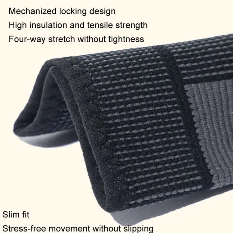 1pair Anti-Slip Compression Straps Keep Warm And Lengthen Knee Pads, Size: XL(Plus Velvet Orange)