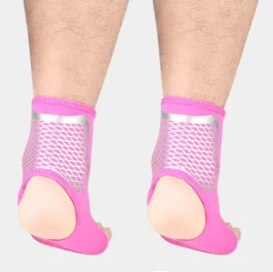 A Pair Sports Ankle Support Compression Ankle Socks Outdoor Basketball Football Mountaineering Protective Gear, Size: XL(Rose Red)