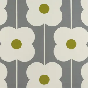 Abacus Flower in olive fabric