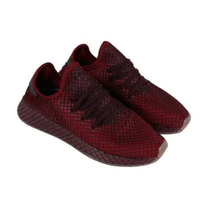 Adidas Deerupt Runner B41773 Mens Burgundy Mesh Lifestyle Sneakers Shoes