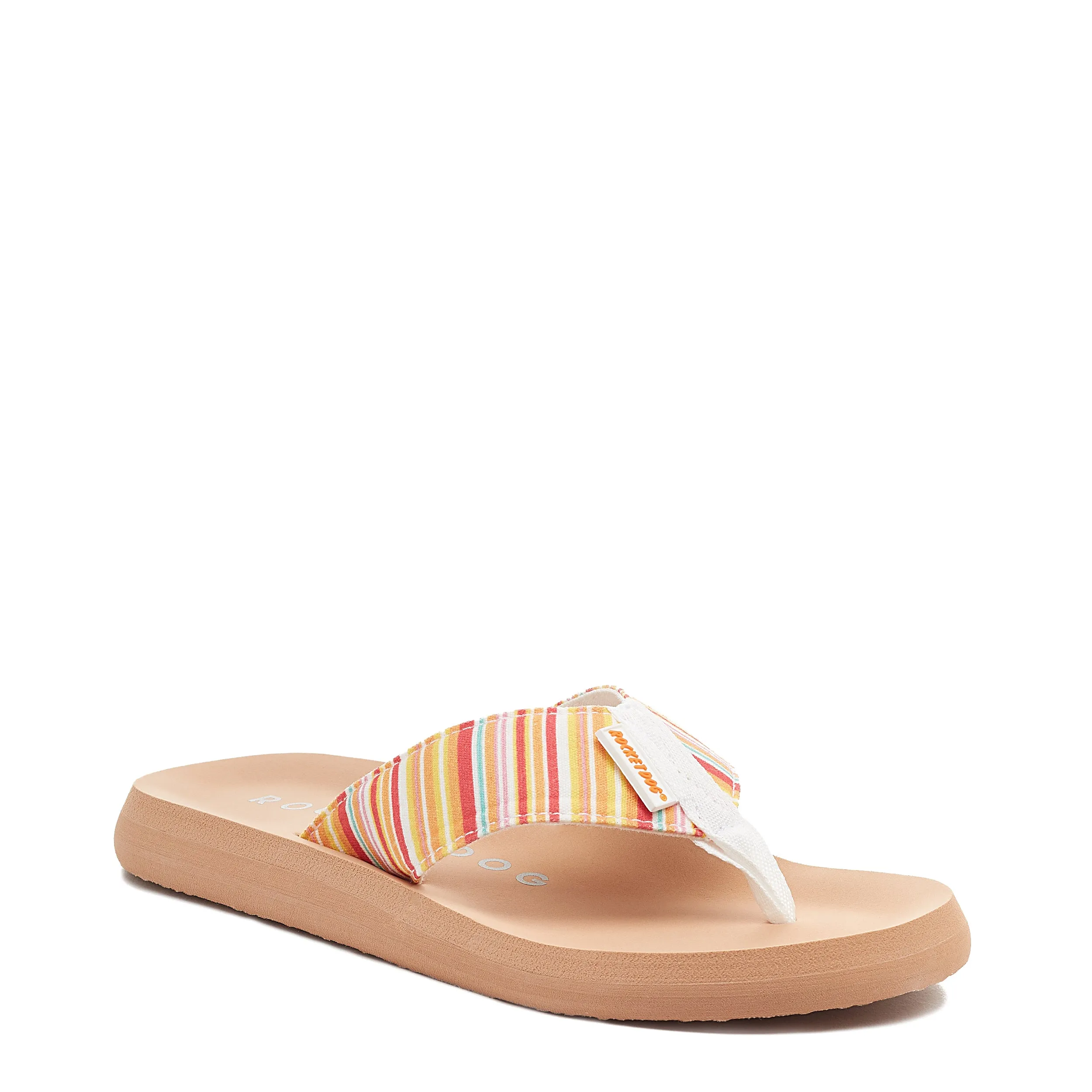 Adios Orange Stripe Flip-Flops