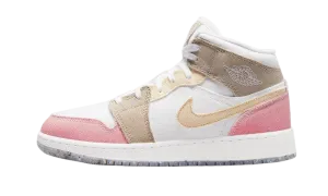 Air Jordan 1 Mid SE "Pastel Vivid Green Grind (GS)"