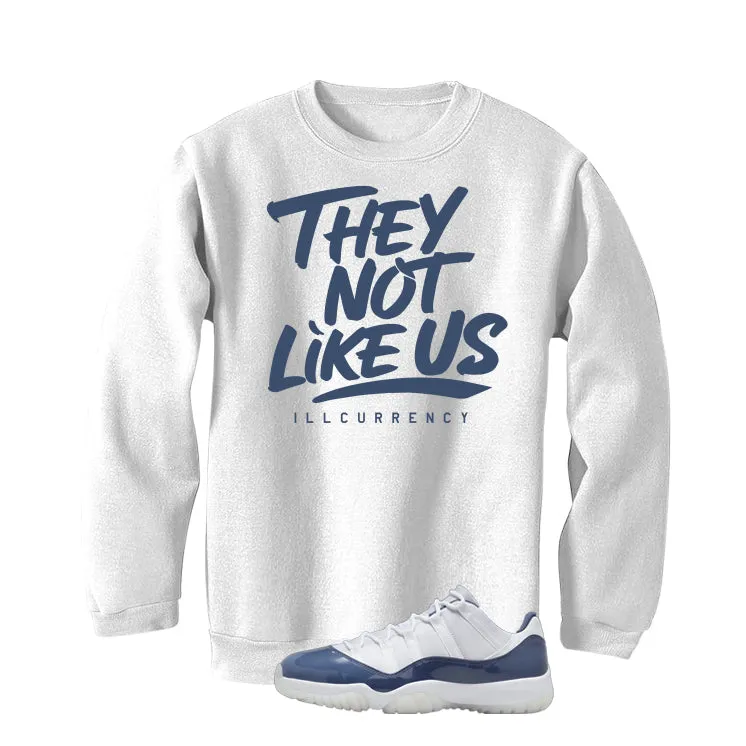 Air Jordan 11 Low Diffused Blue White T-Shirt (They not like us)| illcurrency