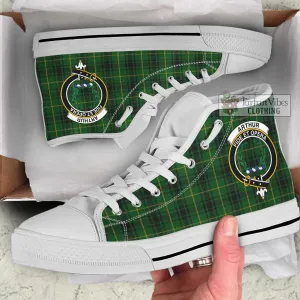 Arthur Tartan High Top Shoes with Family Crest