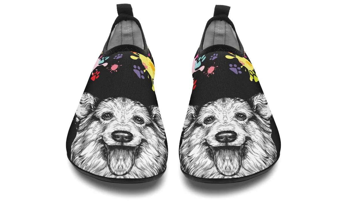 Artsy Corgi Aqua Barefoot Shoes