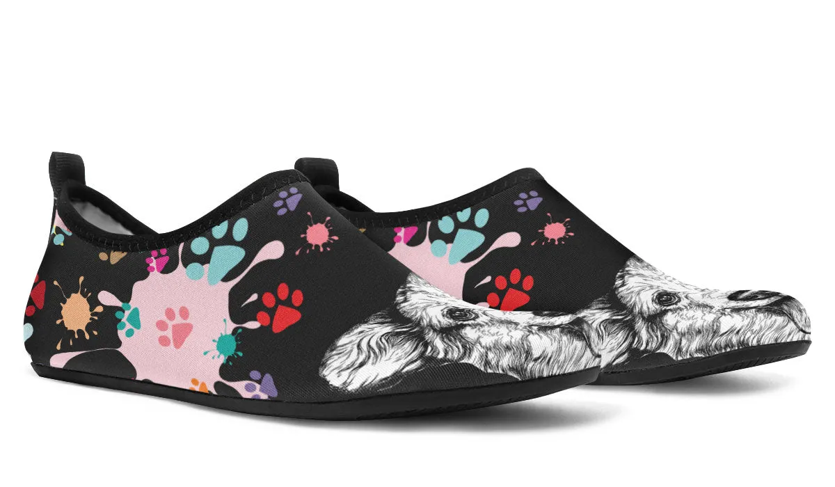 Artsy Corgi Aqua Barefoot Shoes