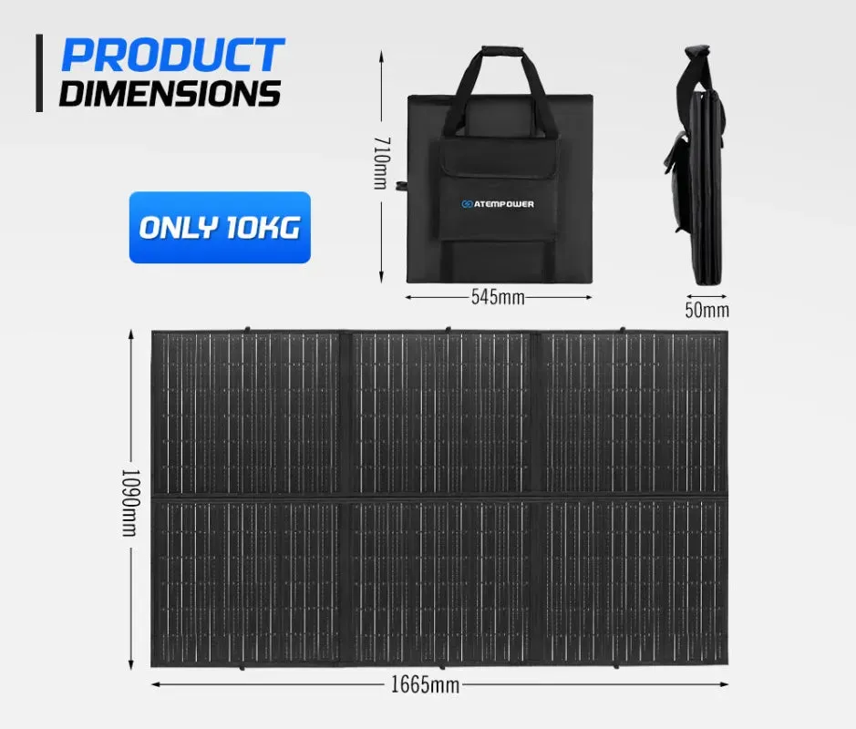 Atem Power 12V Portable Solar Folding Blanket Mat | 200W/300W