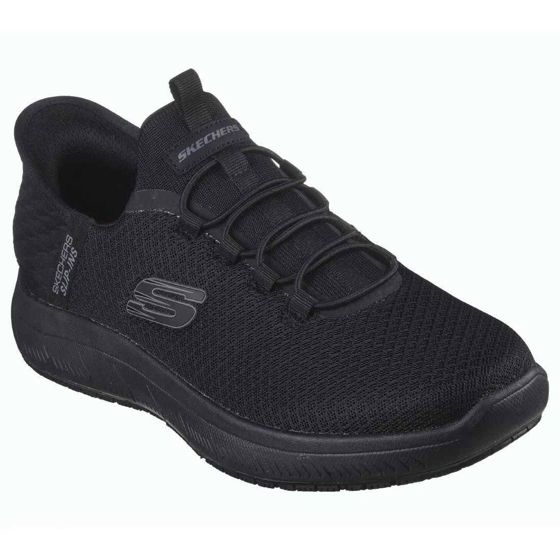 BA068-47.5 Skechers Mens Summit SR Sip Ons Black Size 47.5