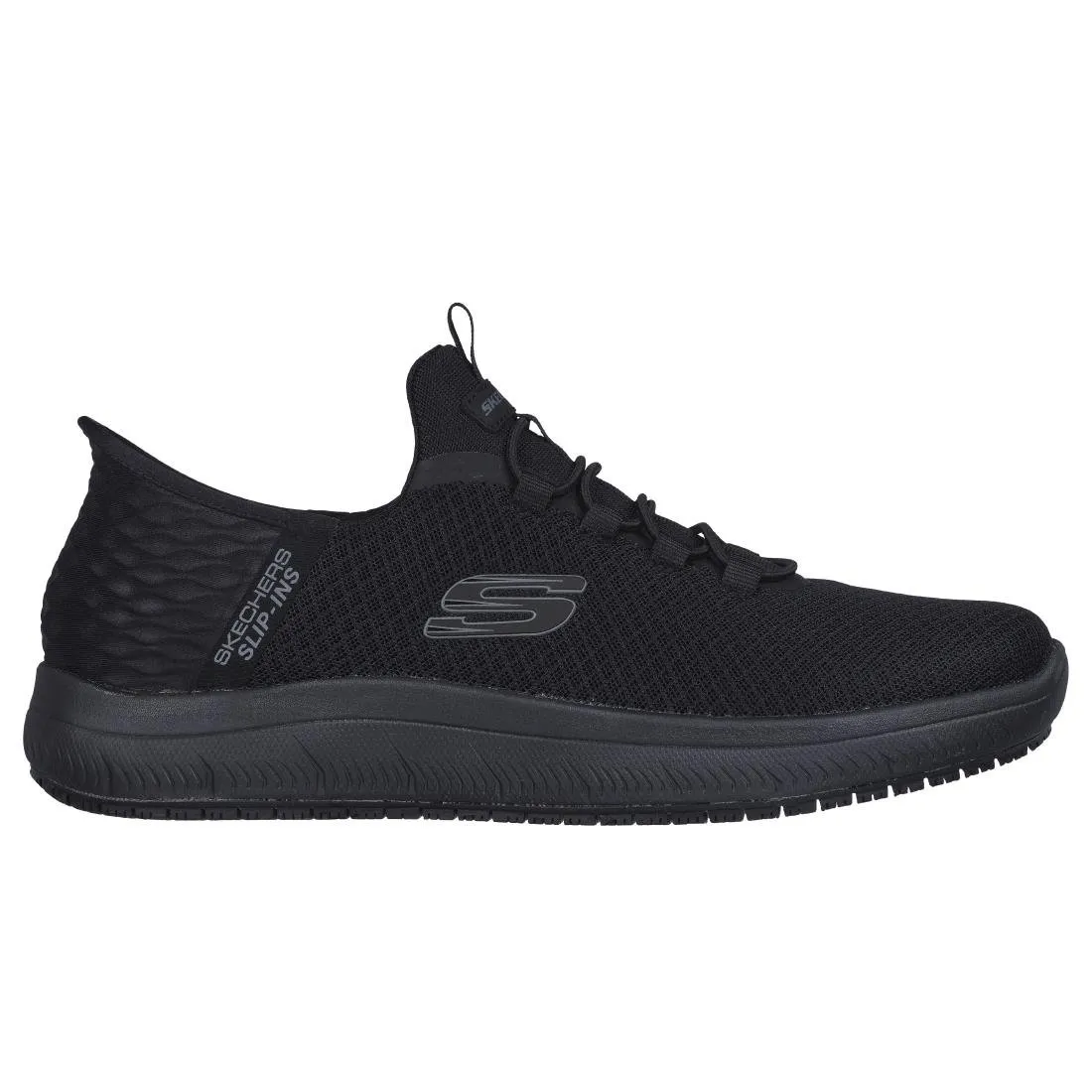 BA068-47.5 Skechers Mens Summit SR Sip Ons Black Size 47.5