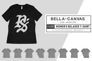 Bella   Canvas 6400 Women's Relaxed T-Shirt Mockups