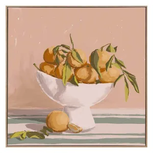 Bowl of Oranges - Oak Framed Canvas (30 x 30cm)