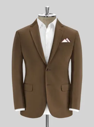 Brown Feather Cotton Canvas Stretch Jacket