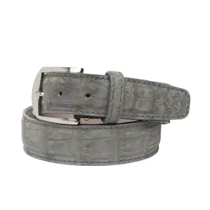 Buffed Alligator Belt | Gravel