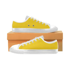 Buy Men's Bright Yellow Solids Print Canvas Low Top Shoes at TFS