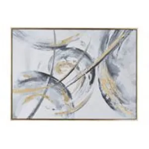 Canvas Art - Gold Abstract Framed Wall Art Decor