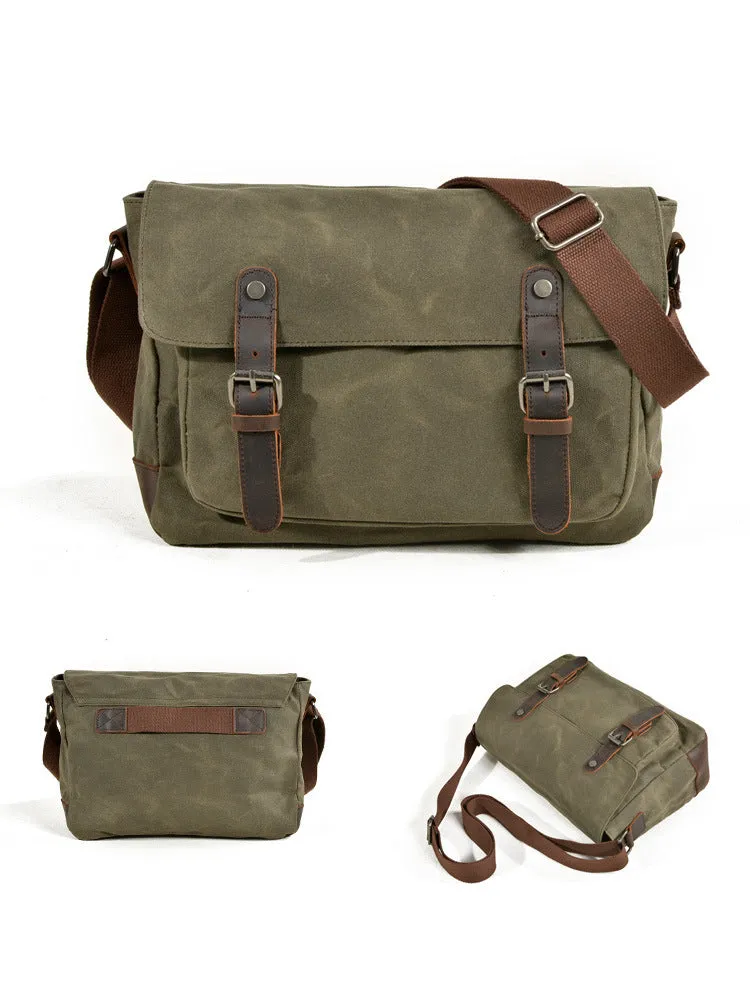 Canvas Messsenger Bag Shoulder Bag Briefcase Business Bag Waterproof Bag Casual Commuter Bag For Gift