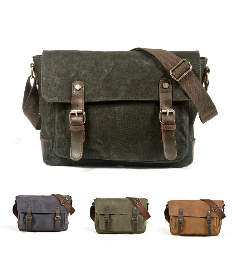 Canvas Messsenger Bag Shoulder Bag Briefcase Business Bag Waterproof Bag Casual Commuter Bag For Gift