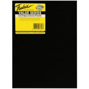 Canvas Panels Cut Edge Black 11in x 14in Pack of 6