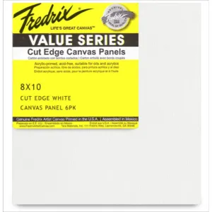 Canvas Panels White Cut Edge Value Series 6Pk 8in X 10in