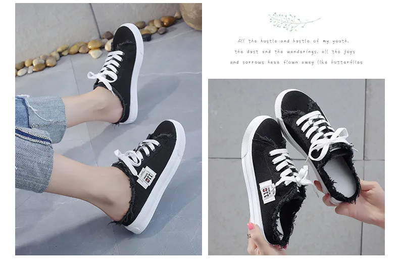 Canvas-Sneakers - Women's shoes