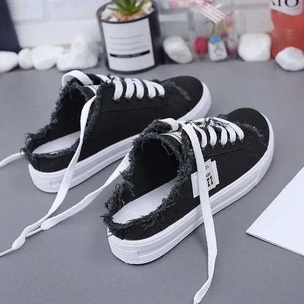 Canvas-Sneakers - Women's shoes