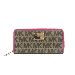 Canvas Wallet with Hot Pink trim