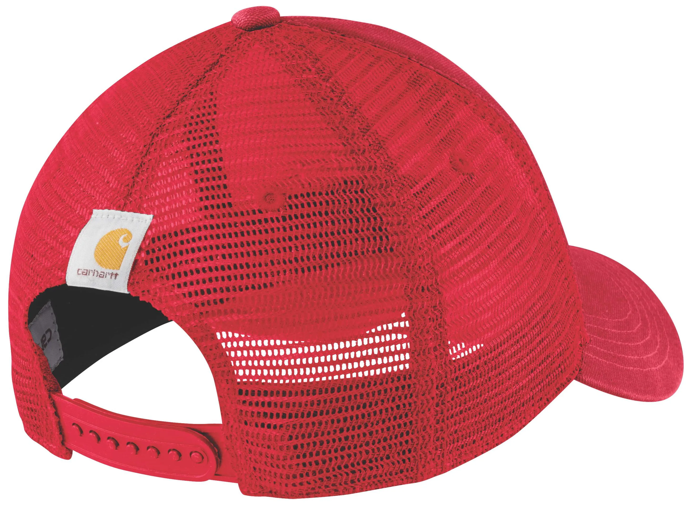 Carhartt Canvas Mesh-Back Logo Graphic Cap Fire Red | Buy Carhartt Canvas Mesh-Back Logo Graphic Cap Fire Red here | Outnorth