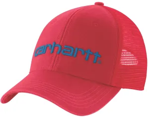 Carhartt Canvas Mesh-Back Logo Graphic Cap Fire Red | Buy Carhartt Canvas Mesh-Back Logo Graphic Cap Fire Red here | Outnorth