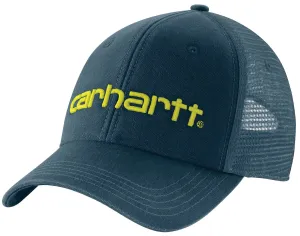 Carhartt Canvas Mesh-Back Logo Graphic Cap Night Blue | Buy Carhartt Canvas Mesh-Back Logo Graphic Cap Night Blue here | Outnorth