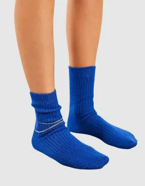 Cashmere Socks - Electric Blue