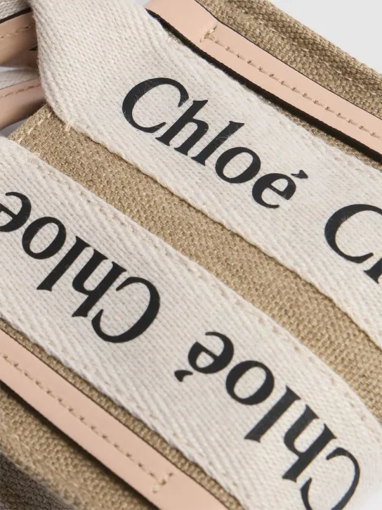 Chloé   Nano Woody canvas top handle bag 