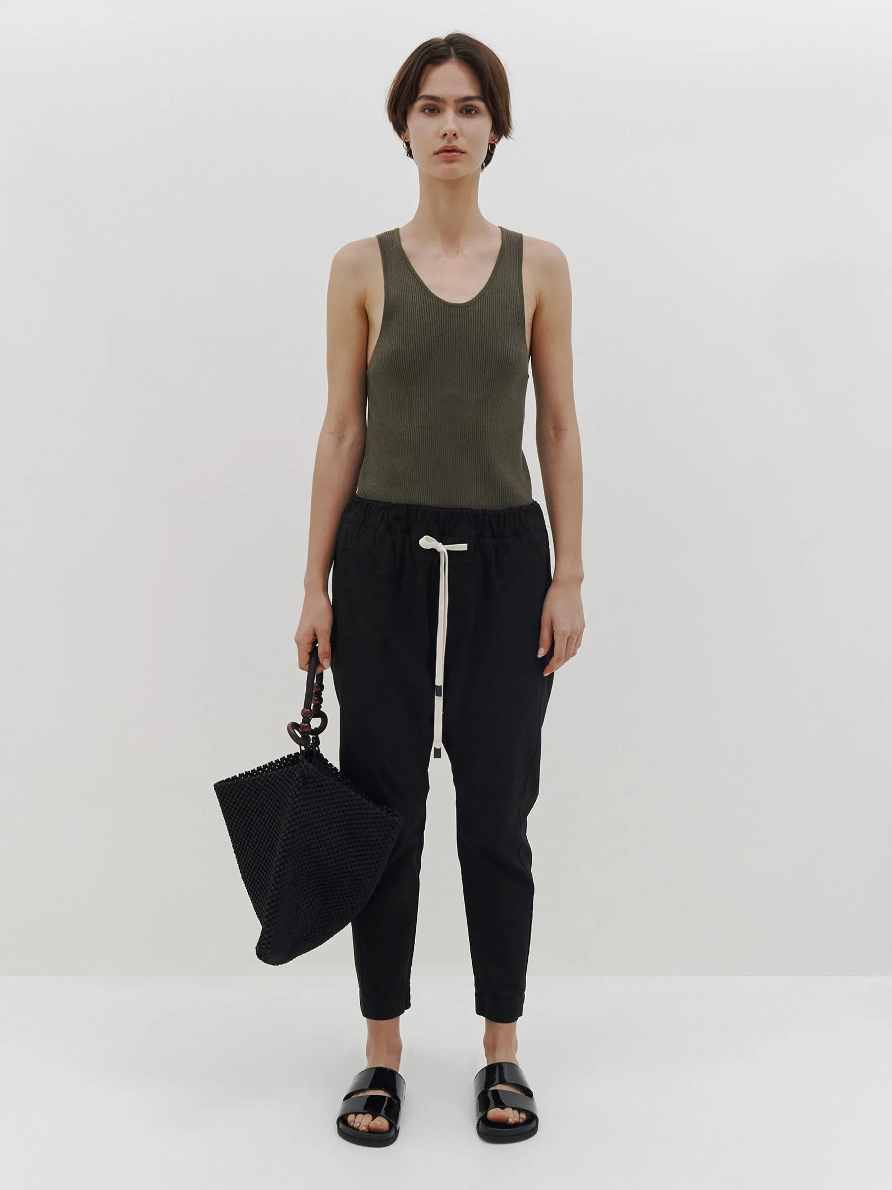 cotton canvas relaxed pant