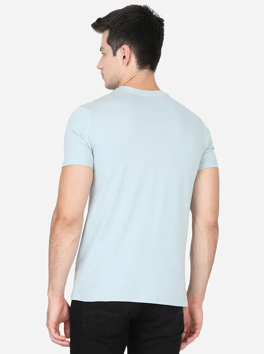 Could Blue Solid Slim Fit T-Shirt | JadeBlue