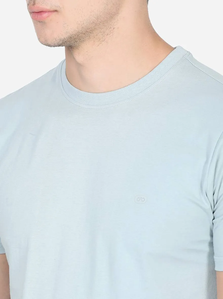 Could Blue Solid Slim Fit T-Shirt | JadeBlue