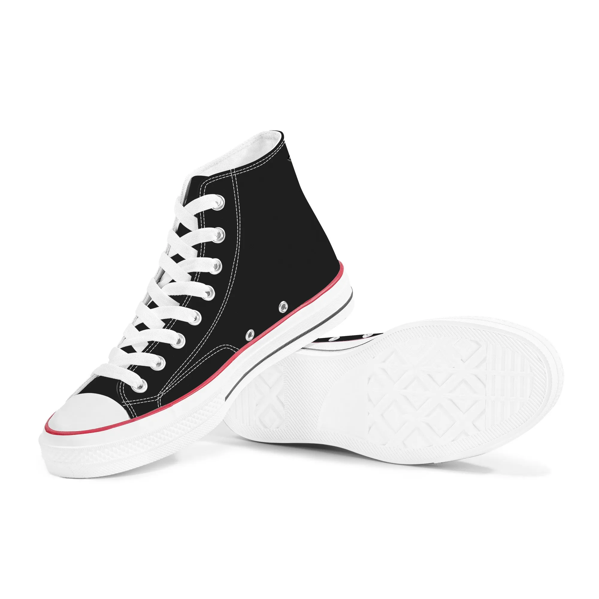 D70 High Top Canvas Shoes - Black