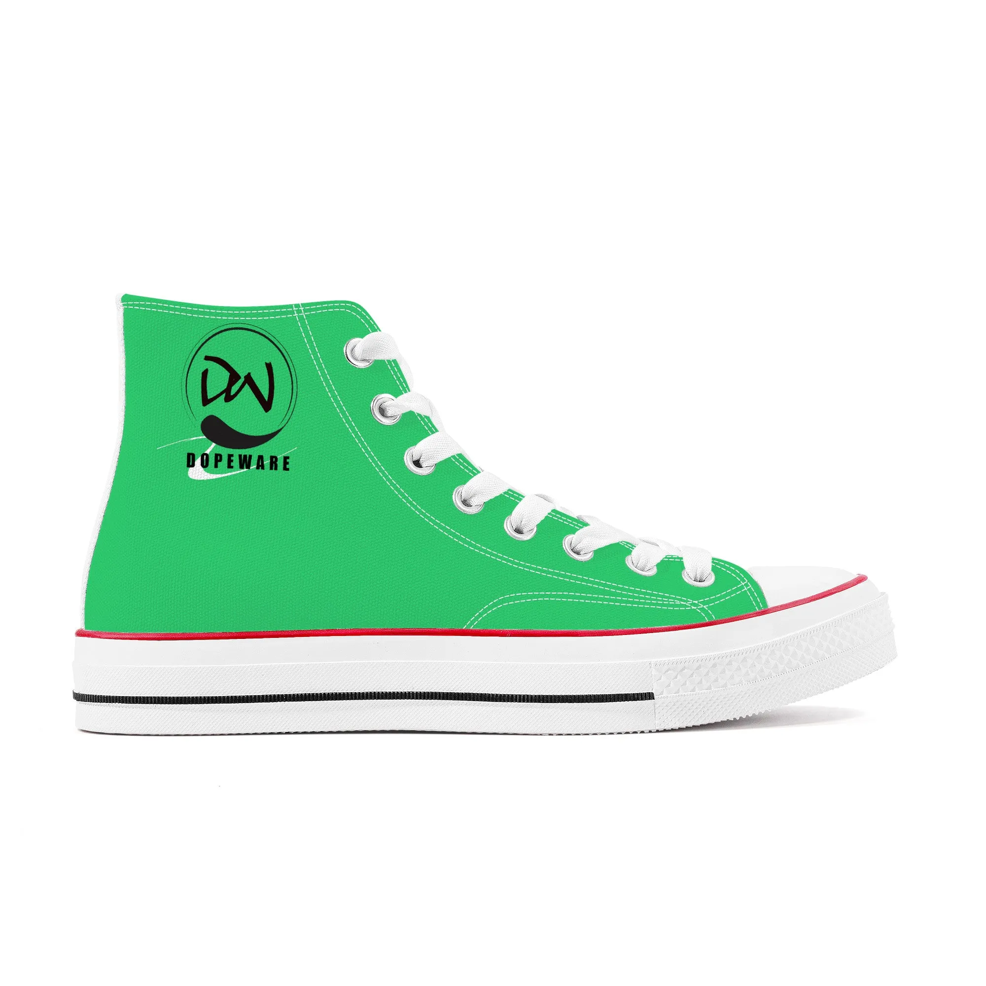 D70 High Top Canvas Shoes - Green