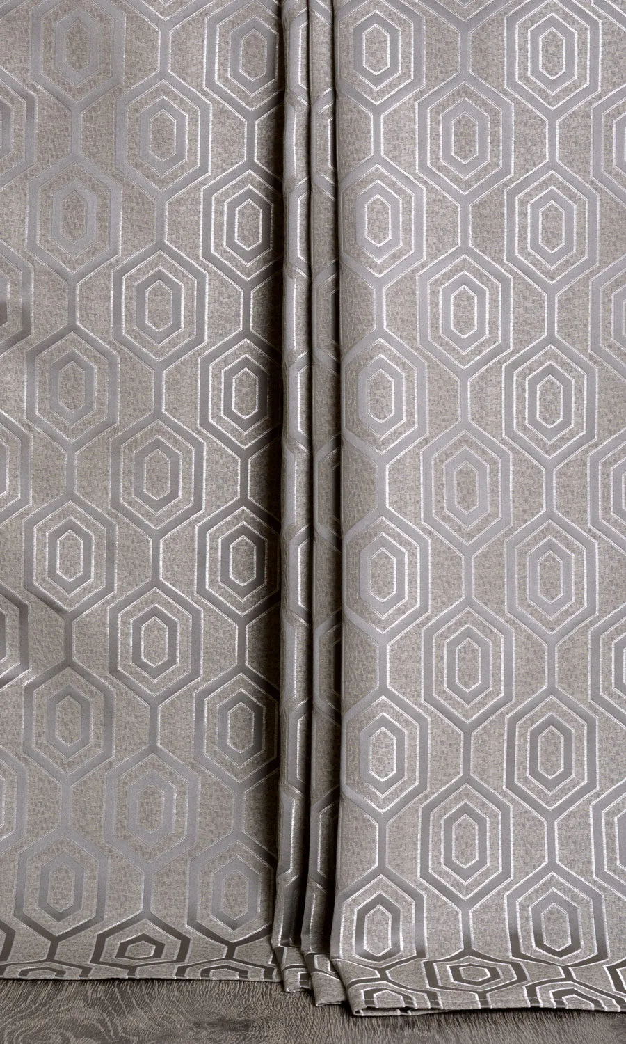 'Dark Cloud' Jacquard Honeycomb Patterned Custom Blinds (Grey)