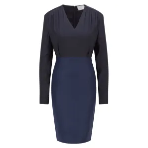 Dasaria Tailored Navy Blue Dress