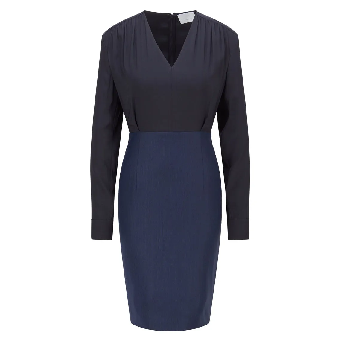 Dasaria Tailored Navy Blue Dress