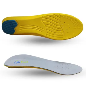 Dr Foot Gel Insoles Pair | For Walking, Running, Sports Shoes | All Day Comfort Shoe Inserts With Dual Gel Technology | For Both Men & Women - 1 Pair (Free Size)