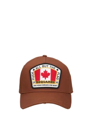 Dsquared2   Flag patch cotton canvas baseball hat 