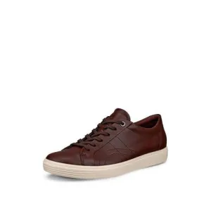 ECCO Soft 7 Classic Sneaker 218613 01474 Ladies Chocolate Leather Lace Up Shoes