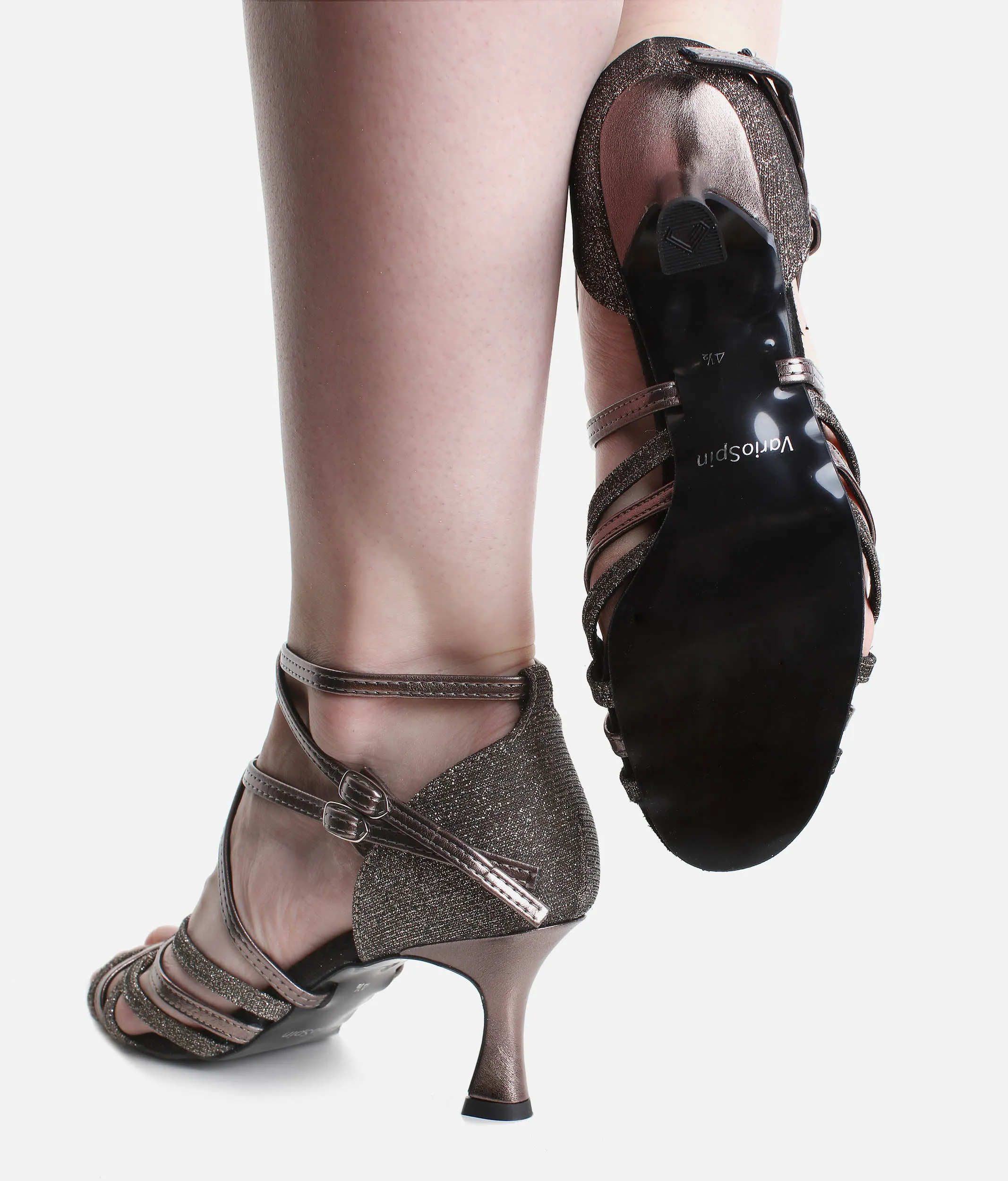 Elegant Latin Dance Shoes, Flare Heel, VarioSpin - 108