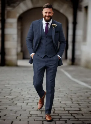 Empire Blue Tweed Suit