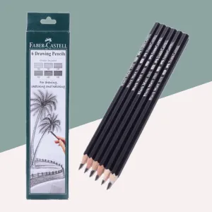 Faber Castell Drawing Pencil with Lead Grades HB to 10B ( Pack Of 6 )