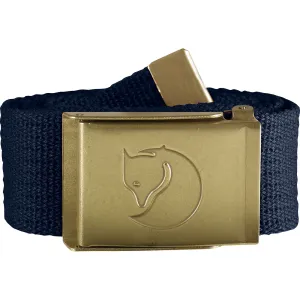 Fjällräven Canvas Brass Belt 4 cm Dark Navy | Buy Fjällräven Canvas Brass Belt 4 cm Dark Navy here | Outnorth