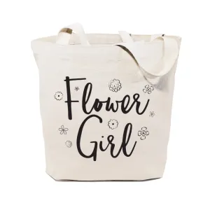 Flower Girl Wedding Cotton Canvas Tote Bag by The Cotton & Canvas Co.