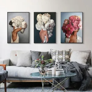 Flower Girls Canvas Prints (Set of 3 - 60x80cm)